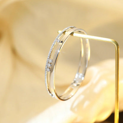 [Blue Tears Jewelry]Move Romane Diamond Bangle Bracelet