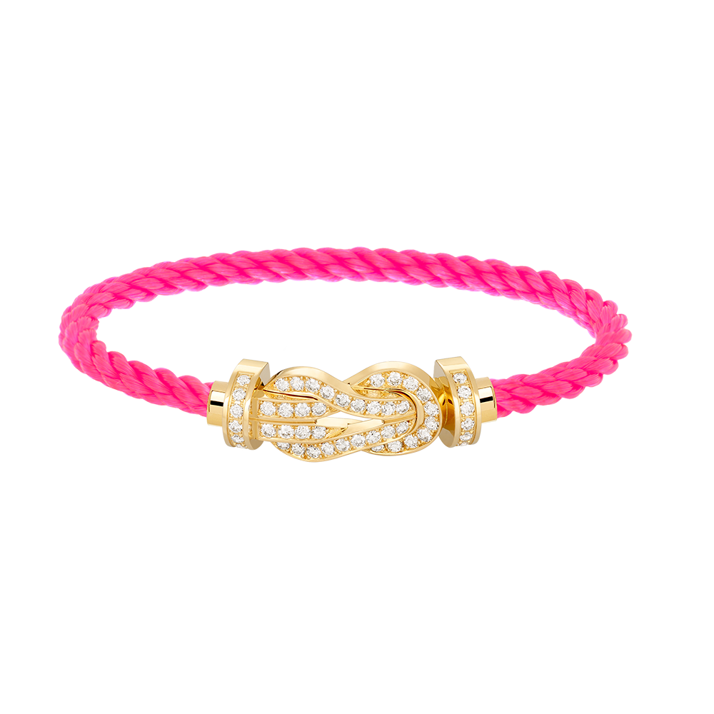 [BLUE TEARS]CHANCE LARGE 8 FIGURE BUCKLE FULLDIAMOND BRACELET GOLD