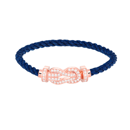 [BLUE TEARS]CHANCE LARGE 8 FIGURE BUCKLE FULL DIAMOND BRACELET ROSE GOLD