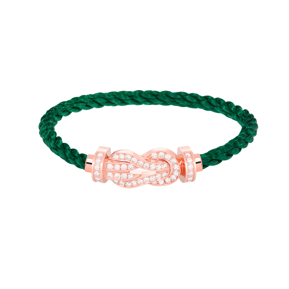 [BLUE TEARS]CHANCE LARGE 8 FIGURE BUCKLE FULL DIAMOND BRACELET ROSE GOLD