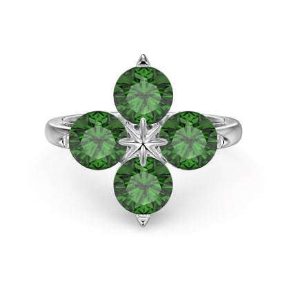 [Nova Jewelry]Four-Leaf Clover Eight-Pointed Star Ring