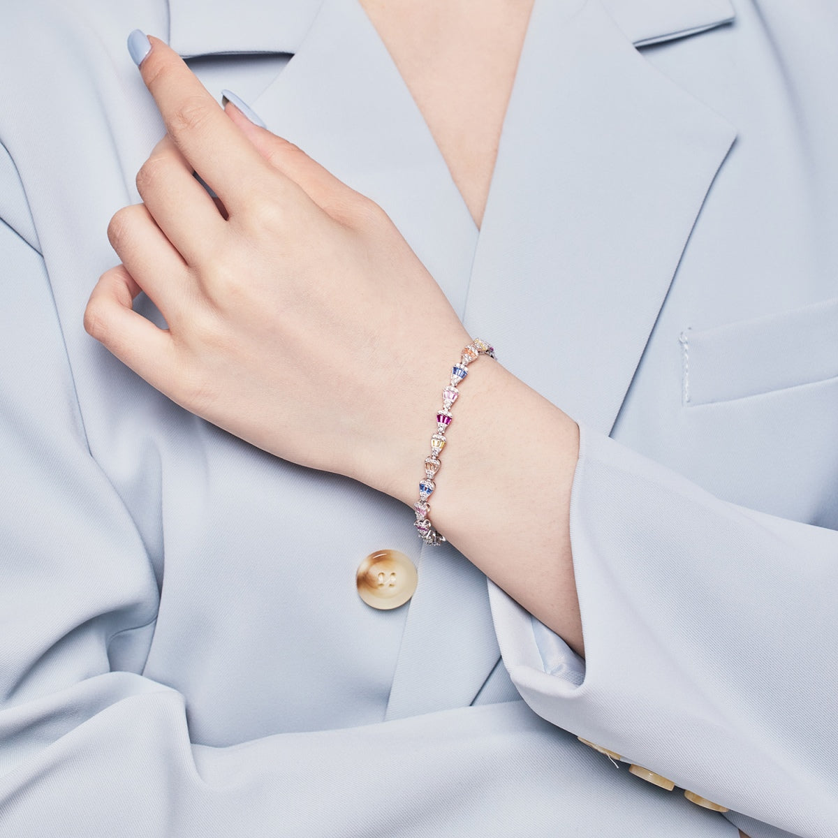 Radiant Water Drop Shape Daily Bracelet