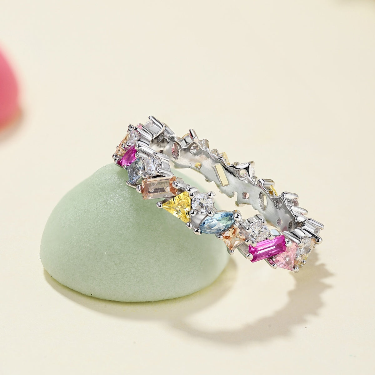 [Nova Jewelry]Dazzling Polychromatic Multi cut Daily Ring