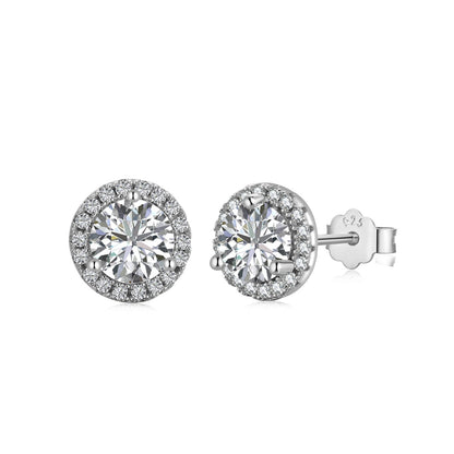 [Nova Jewelry]Classic Princess Round Shape Earrings