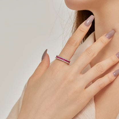 [Nova Jewelry]Delicate Colorful Round Cut Daily Ring