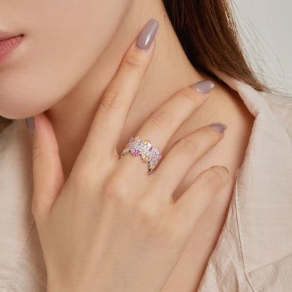 [Nova Jewelry]Luxurious Colorful Radiant Cut Daily Ring