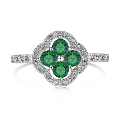 [Nova Jewelry]Four Leaf Clover Flower Design Ring
