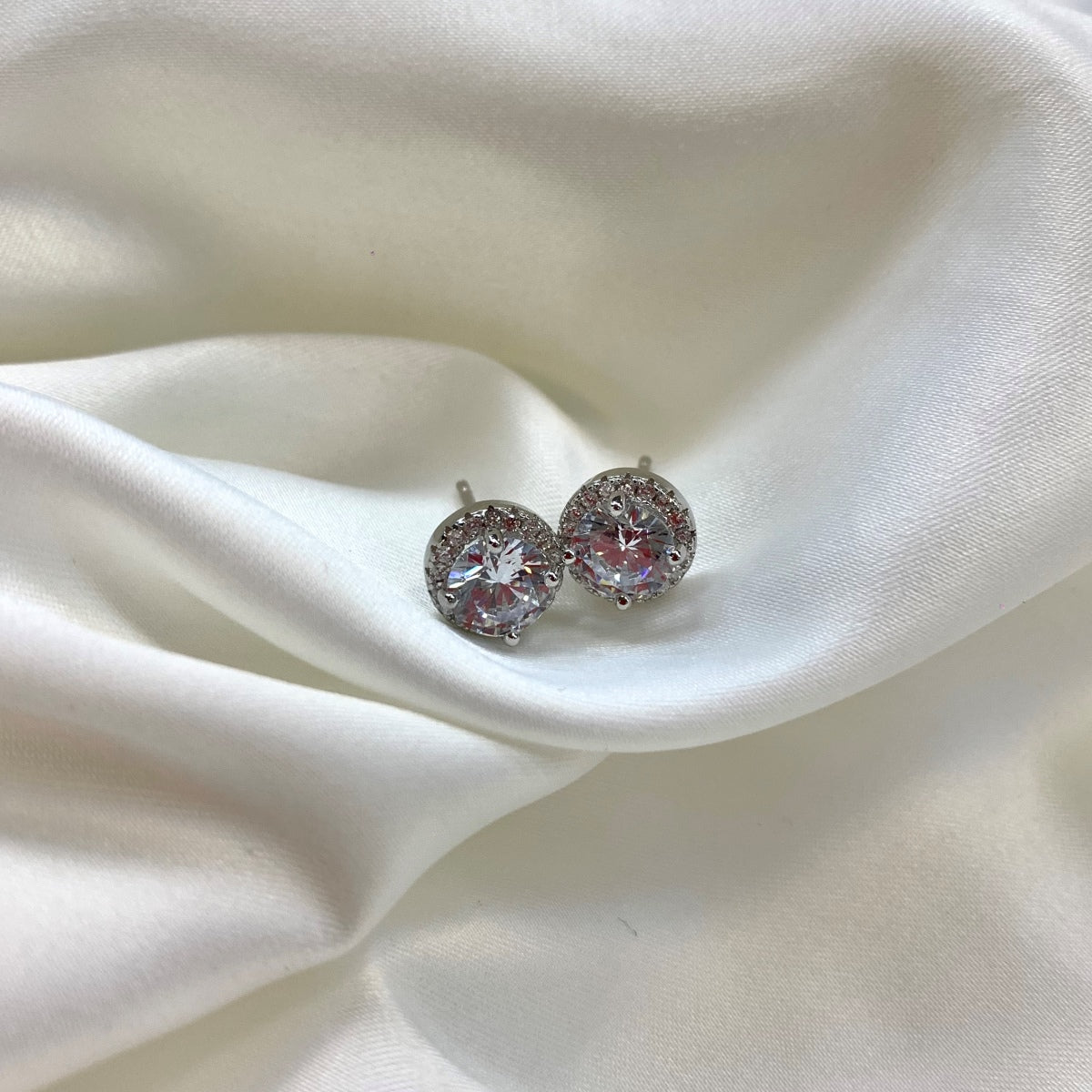 [Nova Jewelry]Classic Princess Round Shape Earrings
