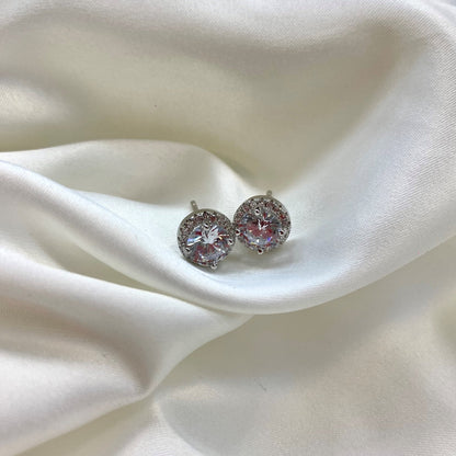 [Nova Jewelry]Classic Princess Round Shape Earrings
