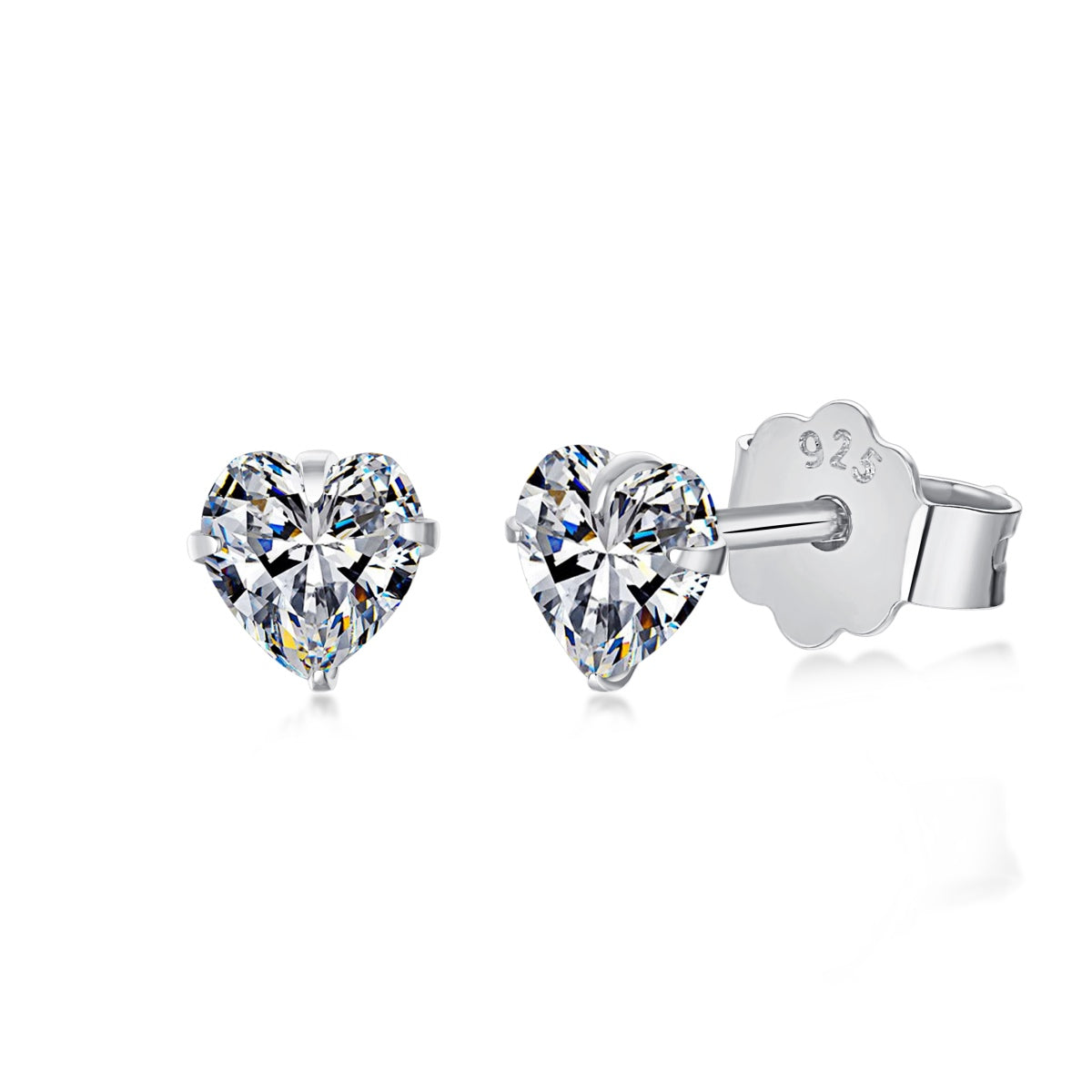 [Nova Jewelry]Sparkling Heart Shaped Simple Earrings