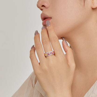 [Nova Jewelry]Radiant Colorful Radiant Cut Daily Ring