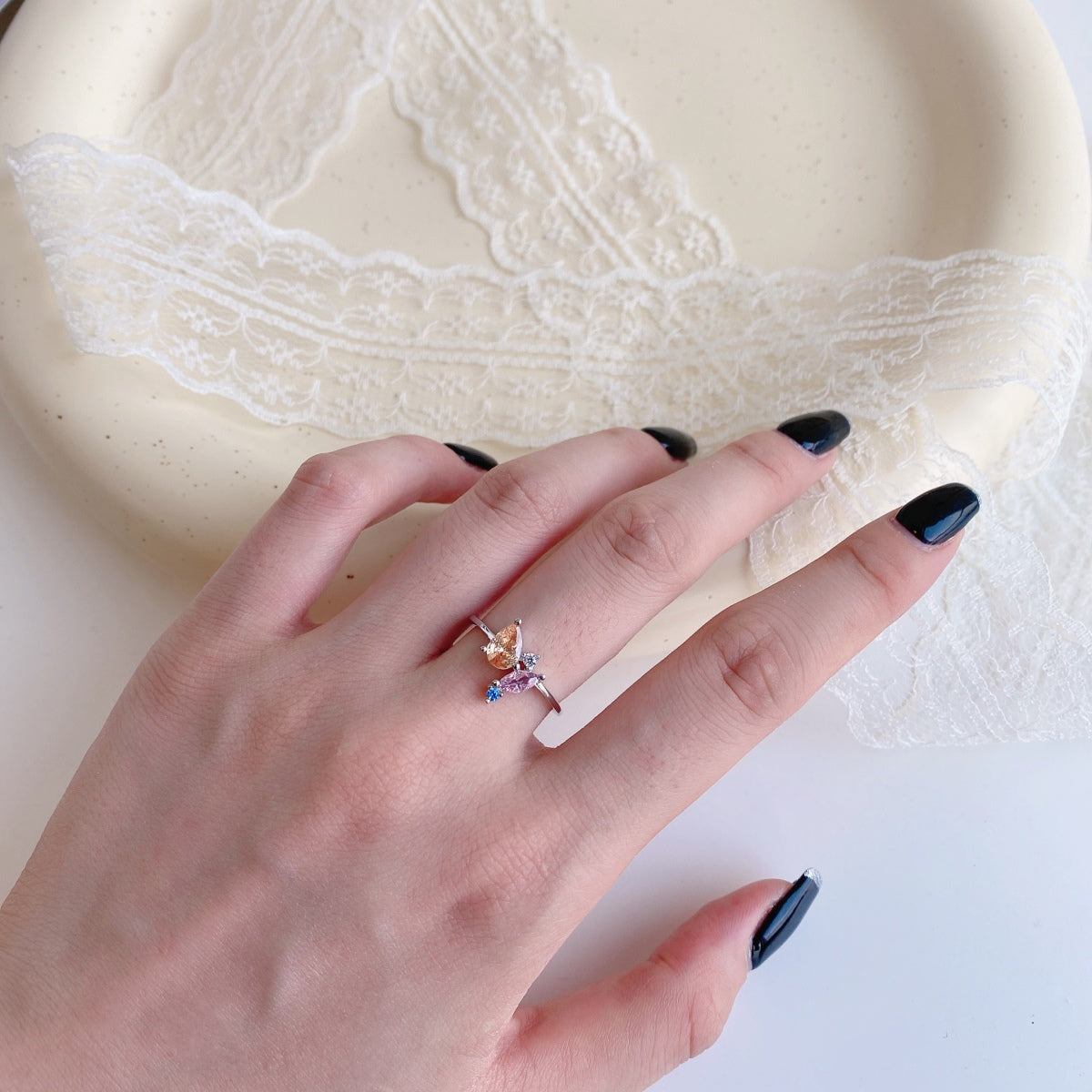 [Nova Jewelry]Radiant Colorful Multi Cut Daily Ring