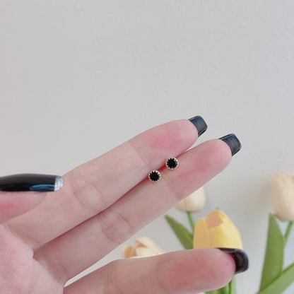 [Nova Jewelry]Sparkling Colorful Round Shape Earrings