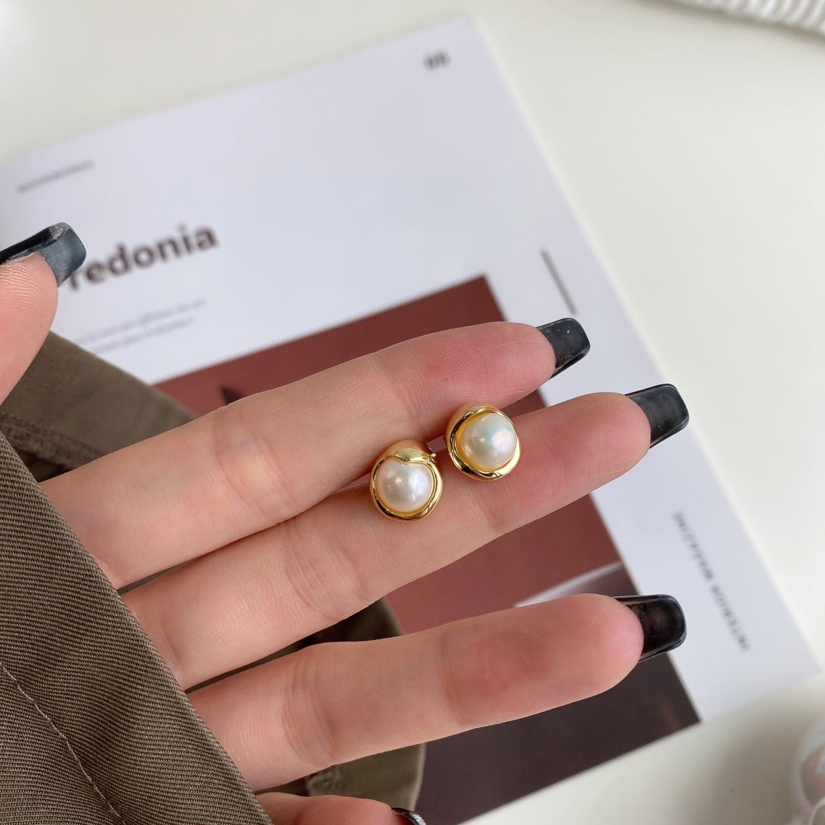 [Nova Jewelry]Dainty Bread Pearl Earrings