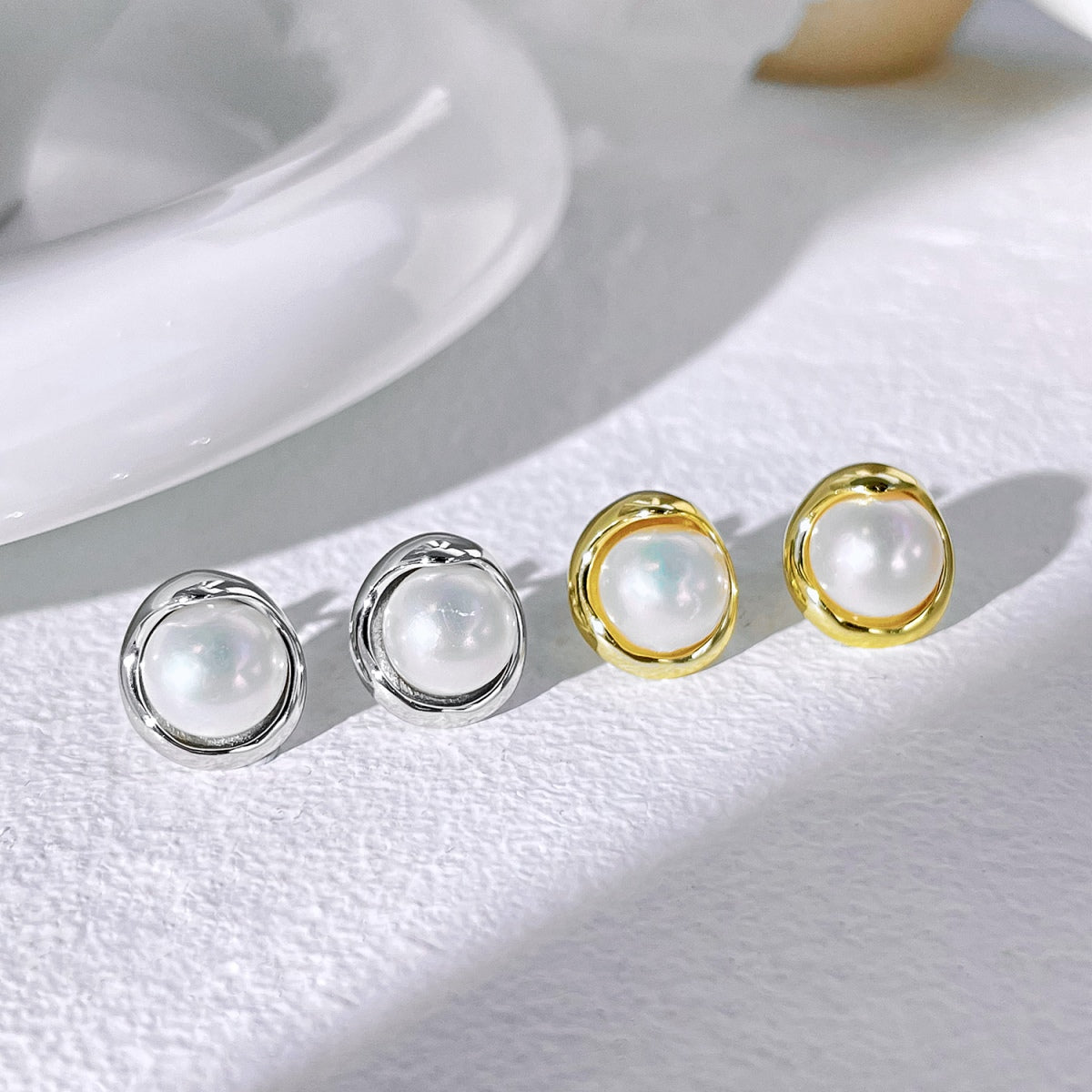 [Nova Jewelry]Dainty Bread Pearl Earrings