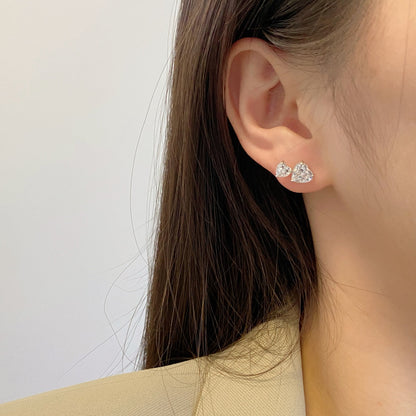 [Nova Jewelry]Double Heart-Shape Classic Princess Style Earrings