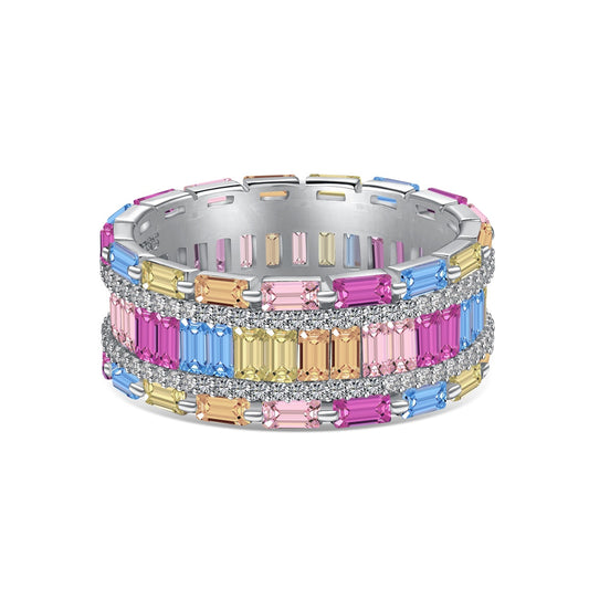 [Nova Jewelry]Dazzling Colorful Radiant Cut Party Ring