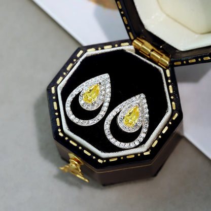 [Nova Jewelry]Sparkling Delicate Water Drop Shape Daily Earrings