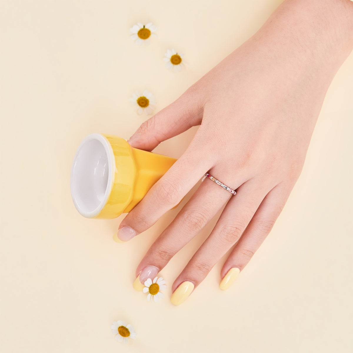 [Nova Jewelry]Charming Colorful Round Cut Daily Ring