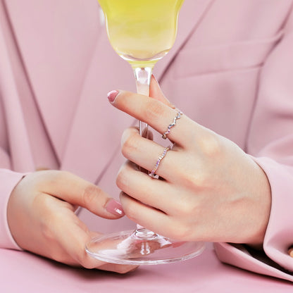 [Nova Jewelry]Dainty Colorful Round Cut Party Ring