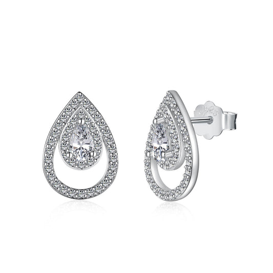 [Nova Jewelry]Sparkling Delicate Water Drop Shape Daily Earrings