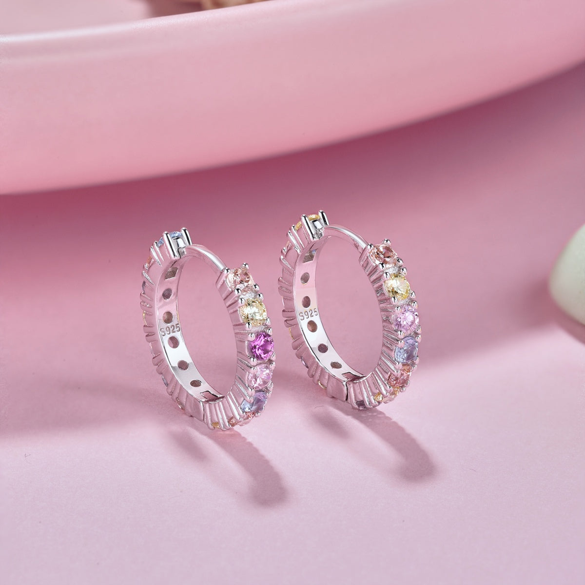 [Nova Jewelry]Radiant Colorful Round Cut Earrings