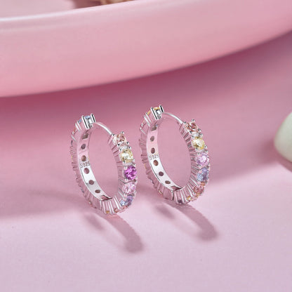 [Nova Jewelry]Radiant Colorful Round Cut Earrings