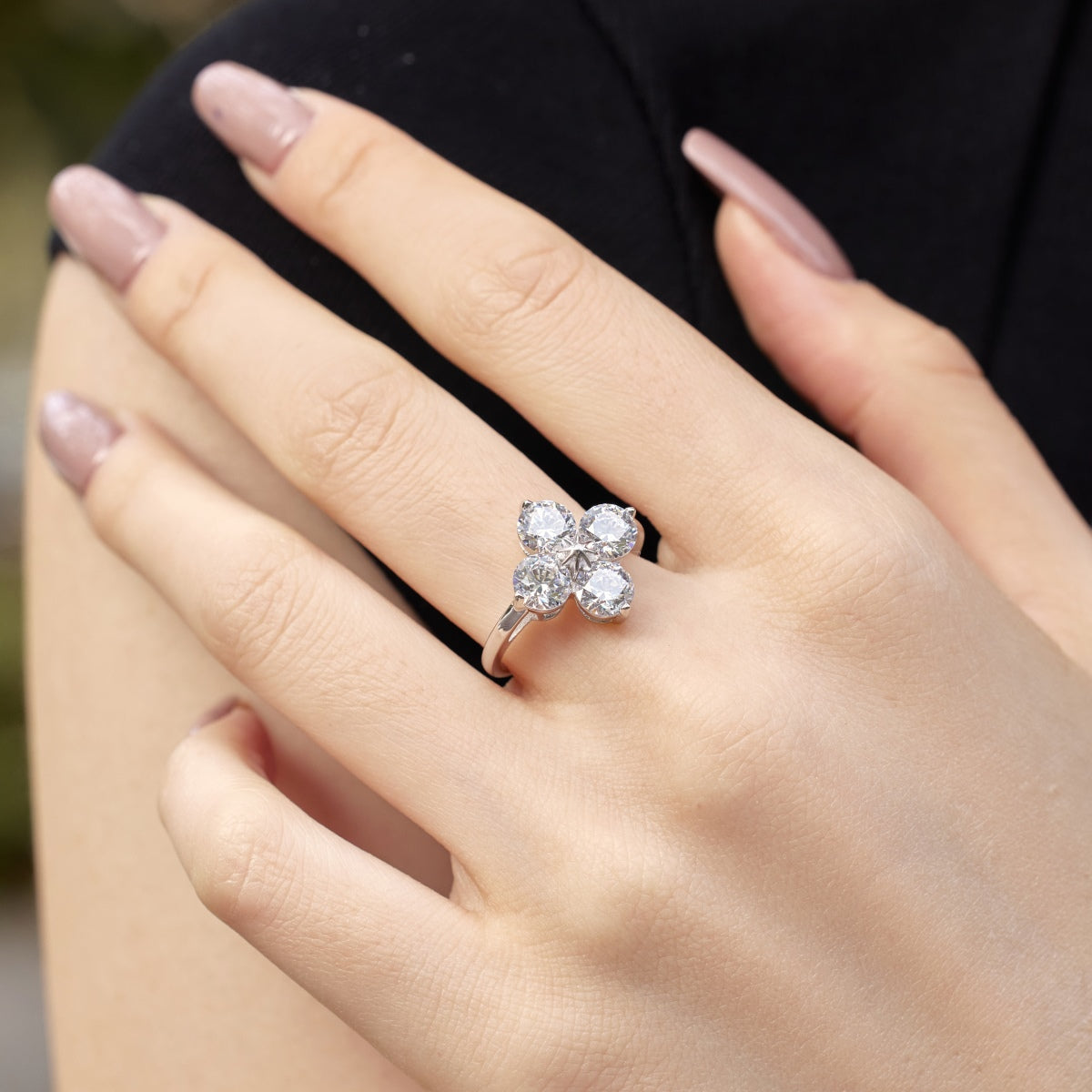 [Nova Jewelry]Four-Leaf Clover Eight-Pointed Star Ring