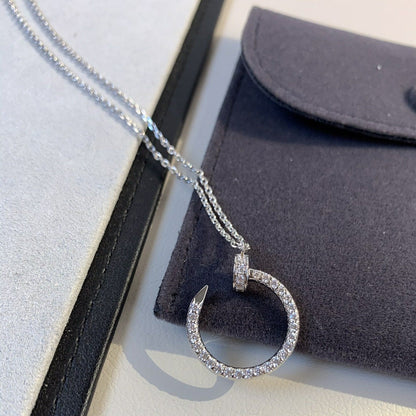 [BLUE TEARS]JUSTE NECKLACE SILVER DIAMONDS