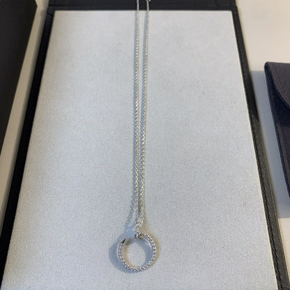 [BLUE TEARS]JUSTE NECKLACE SILVER DIAMONDS