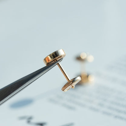 [BLUE TEARS]LOVE EARRINGS PINK GOLD 10MM