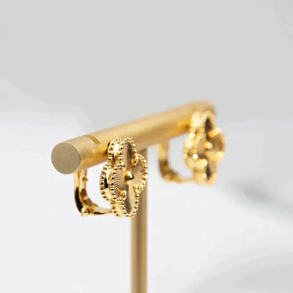 [BLUE TEARS]CLOVER MEDIUM 1 MOTIFS LASER EARRINGS