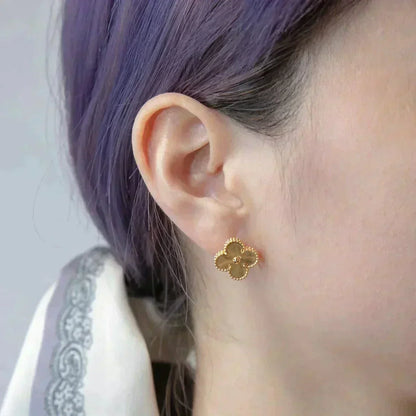 [BLUE TEARS]CLOVER MEDIUM 1 MOTIFS LASER EARRINGS