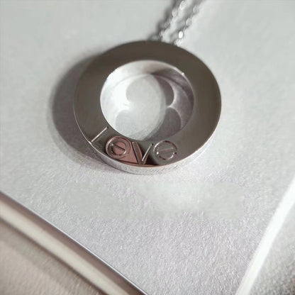 [BLAUE TRÄNEN]LIEBE HALSKETTE VERSTELLBAR SILBER