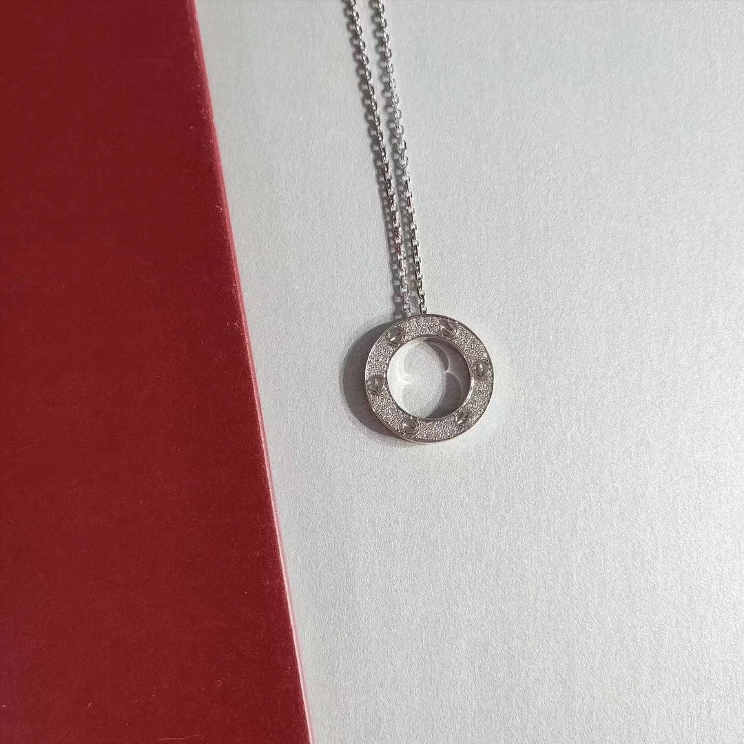 [BLAUE TRÄNEN]LIEBE HALSKETTE VERSTELLBAR SILBER
