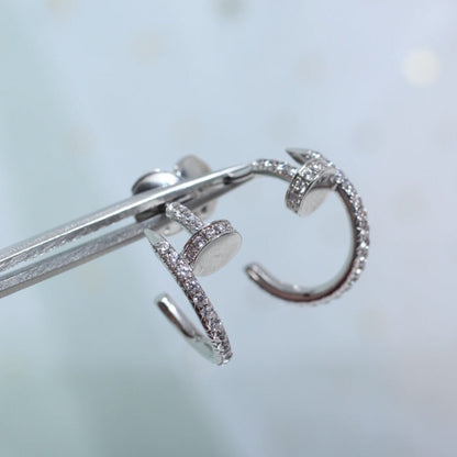 [BLUE TEARS]JUSTE EARRINGS 12.75MM SILVER DIAMOND