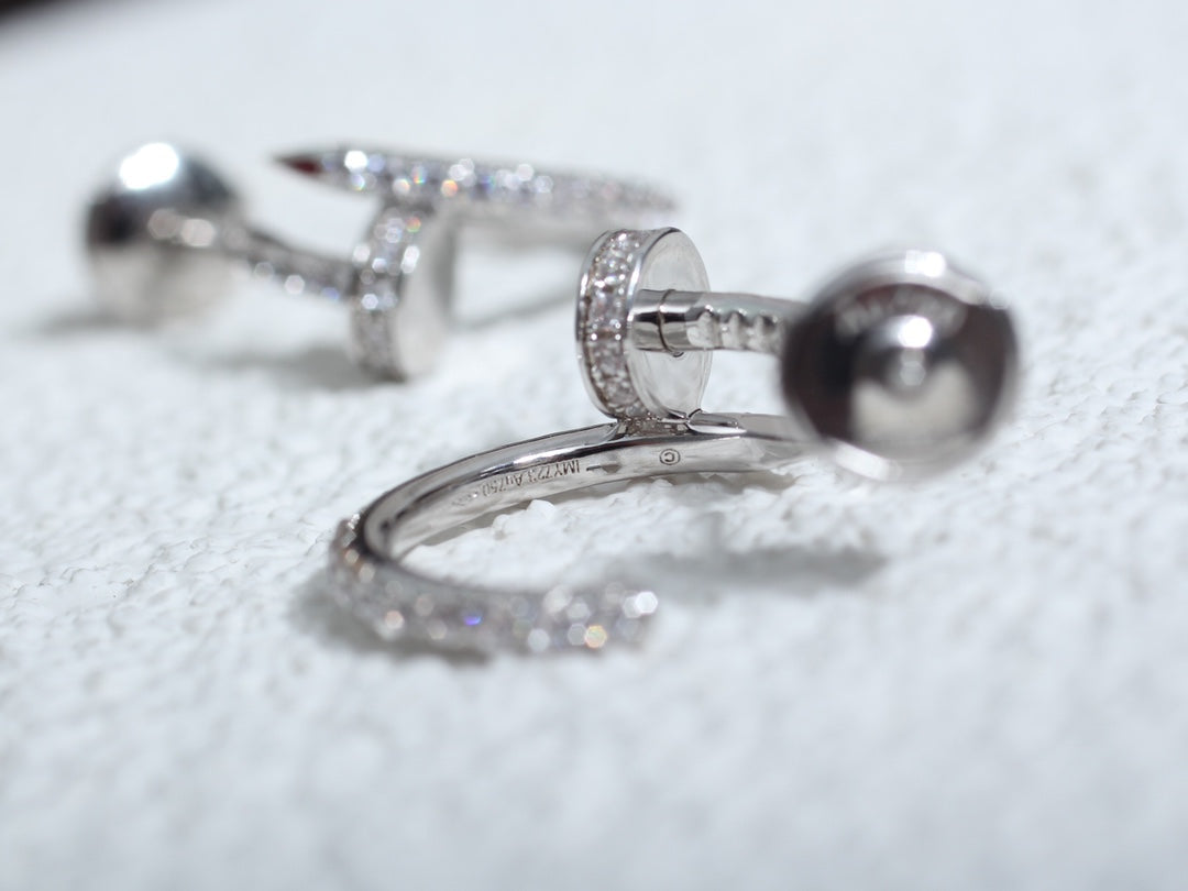 [BLUE TEARS]JUSTE EARRINGS 12.75MM SILVER DIAMOND