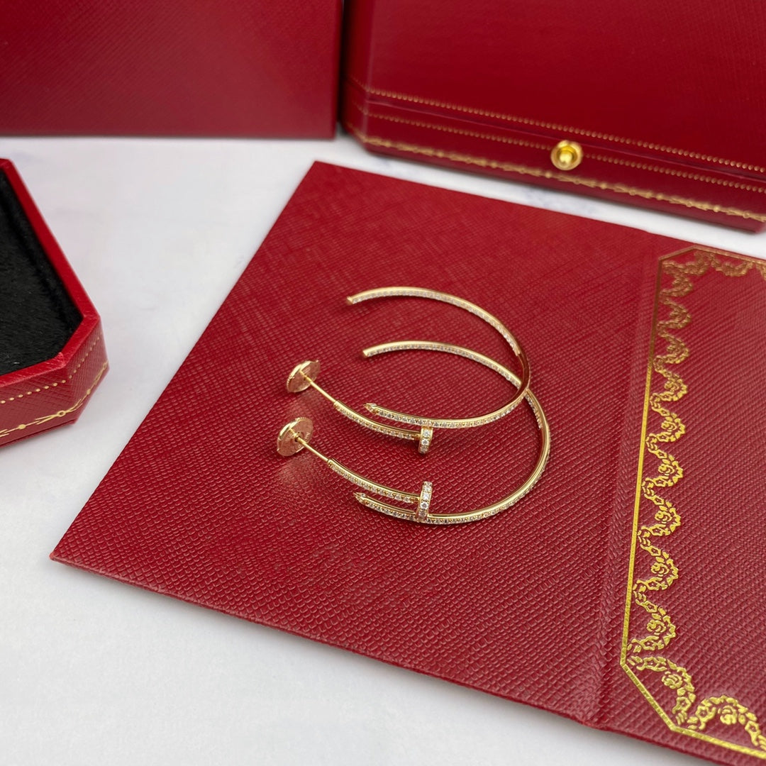 [BLUE TEARS]JUSTE EARRINGS FULL DIAMONDS 1.8MM