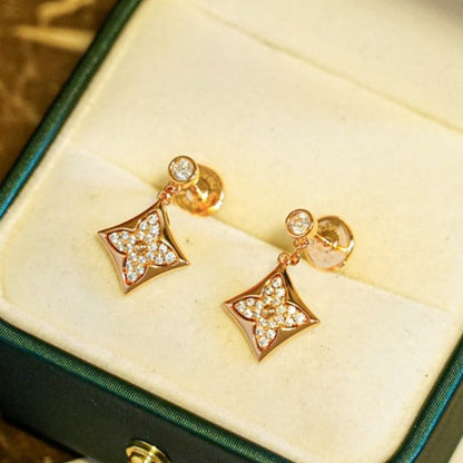 [BLUE TEARS]STAR DIAMONDS EARRINGS GOLD