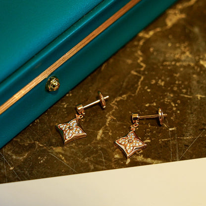 [BLUE TEARS]STAR DIAMONDS EARRINGS GOLD