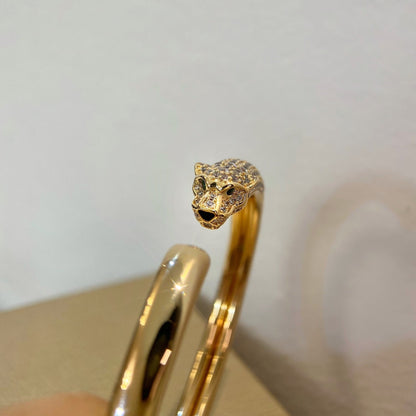 [BLUE TEARS]PANTHERE GOLD DIAMOND OPEN BRACELET