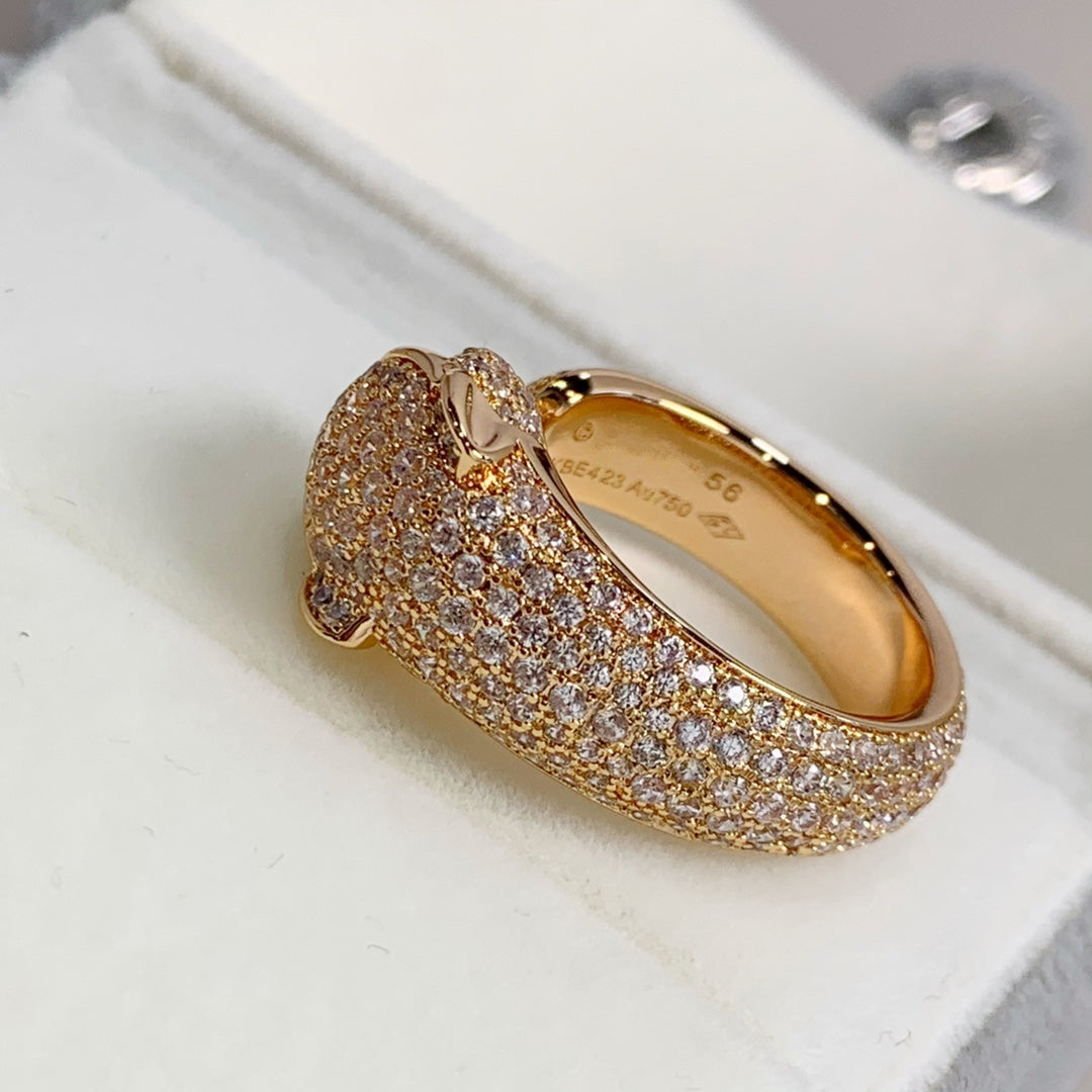 [BLUE TEARS]PANTHERE PINK GOLD DIAMOND RING