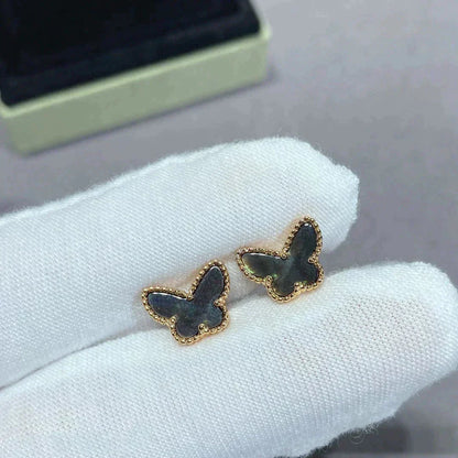 [BLUE TEARS]BUTTERFLY DARK MOP  EARRINGS