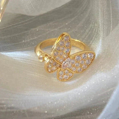 [BLUE TEARS]BUTTERFLY DIAMOND RING