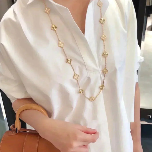 [BLUE TEARS]CLOVER 20 MOTIFS LASER DIAMOND NECKLACE