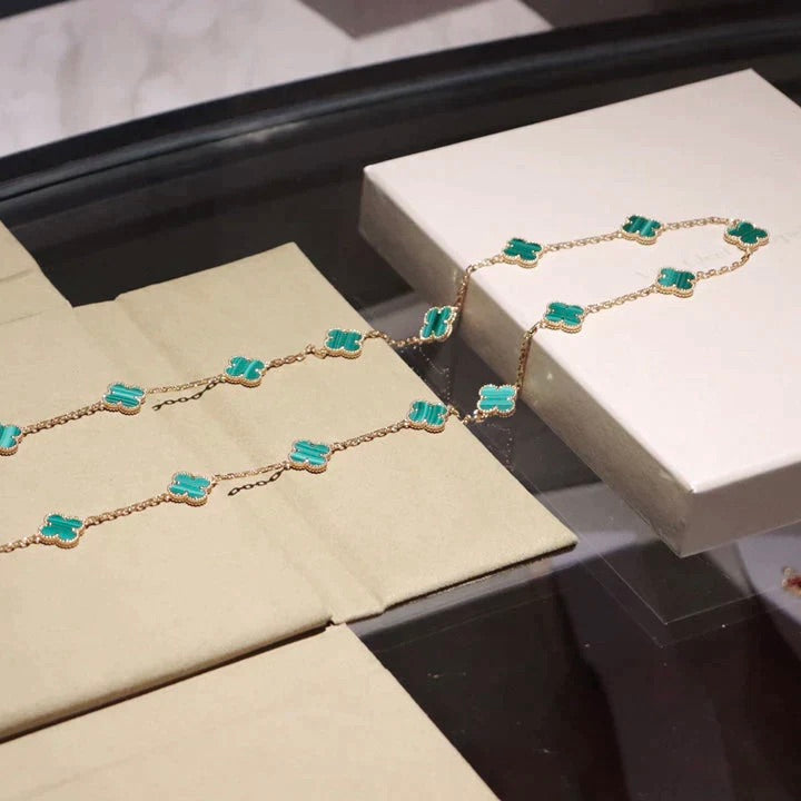 [BLUE TEARS]CLOVER 20 MOTIFS MALACHITE GOLD