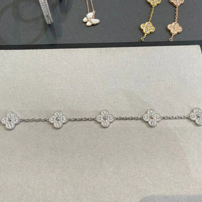 [BLAUE TRÄNEN]KLEE 5 MOTIFS DIAMANTARMBAND SILBER