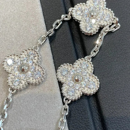 [BLAUE TRÄNEN]KLEE 5 MOTIFS DIAMANTARMBAND SILBER