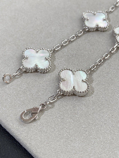 [BLUE TEARS]CLOVER SILVER MOP 5 MOTIF BRACELET