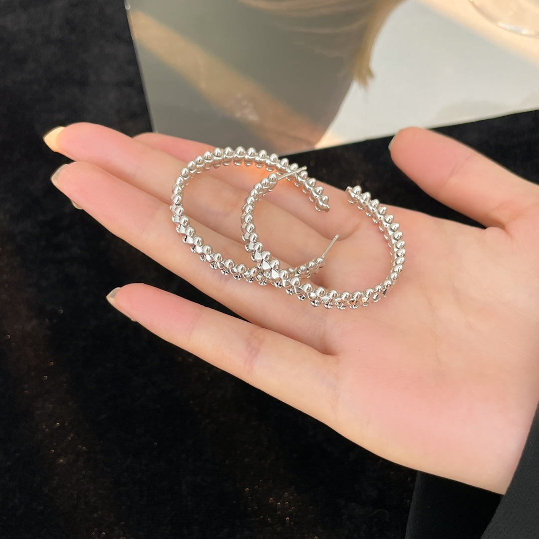 [BLUE TEARS]CLASH HOOP EARRINGS